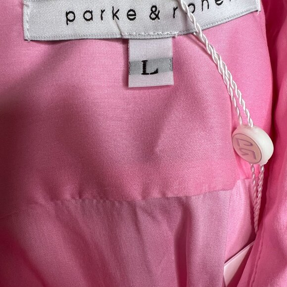 NWT Parke & Ronen Pink S/S Buttoned Down Shirt - Sz. L - Picture 4 of 4